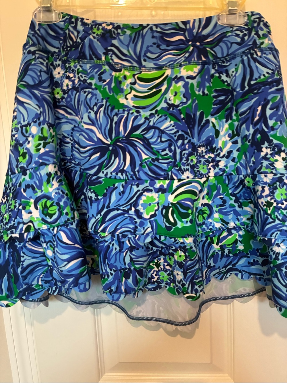 Blue Floral Ruffle Lilly Pulitzer Skort, Size M